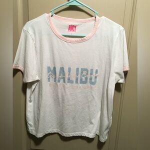 Juicy Malibu White Graphic Tee Large Excellent Condition